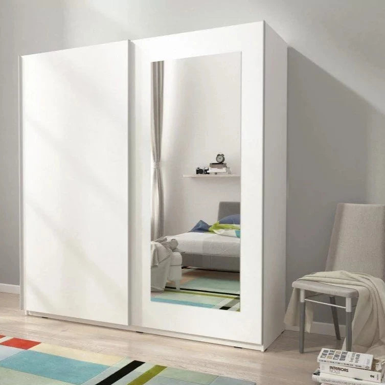 Micah 8 2 Sliding Door Wardrobe 200cm - White