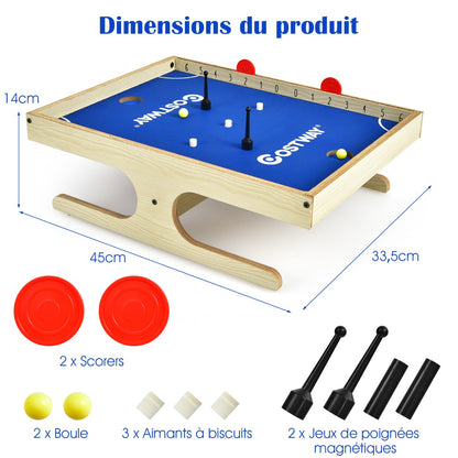 Table Game Magnetic Board Game for 2 Players Mini Table Football with 2 Balls and 2 Handles 45 x 33.5 x 14 CM