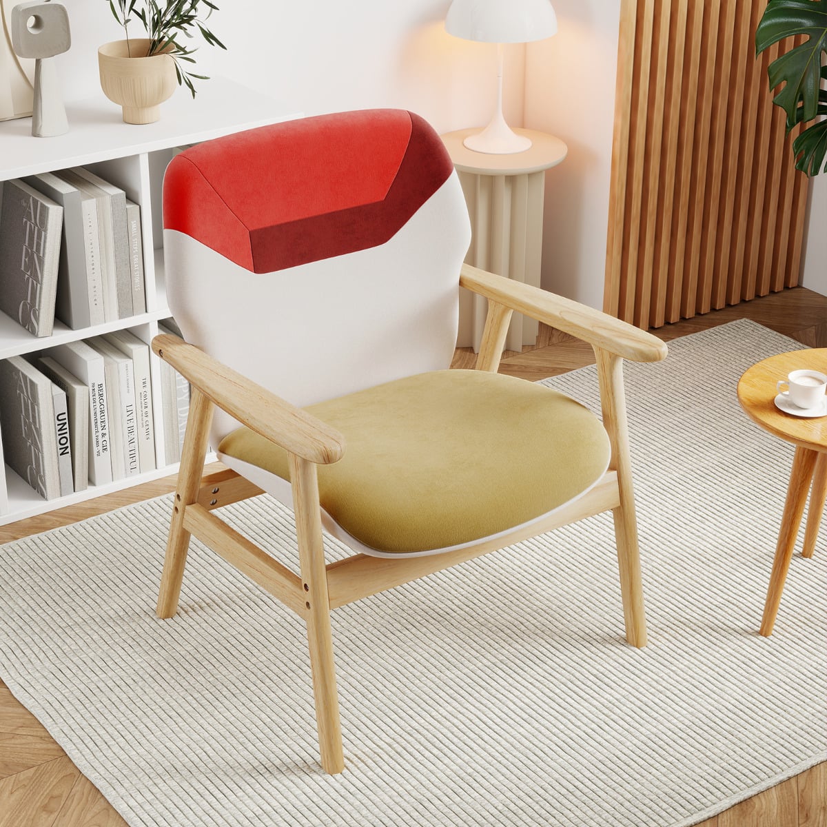 Modern Accent Chair Upholstered Side Armchair with Backrest