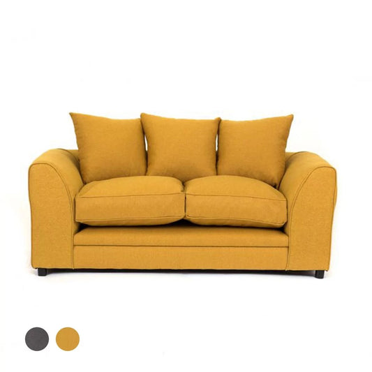 Dorota II Fabric 2 Seater Sofa - Mustard