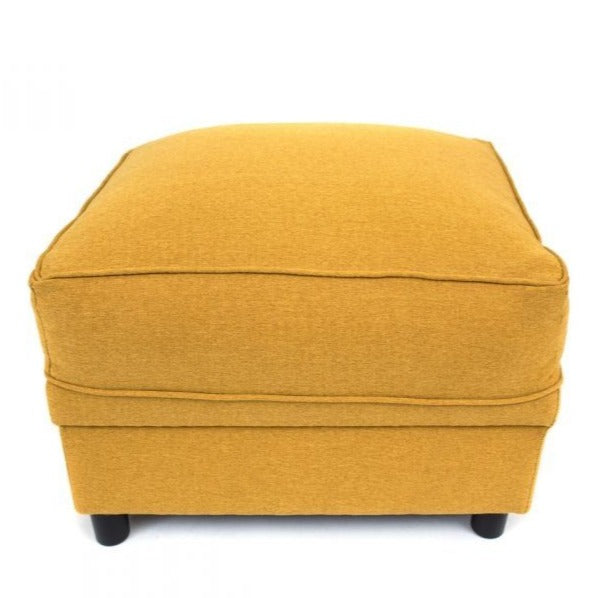 Dorota II Fabric Footstool - Mustard