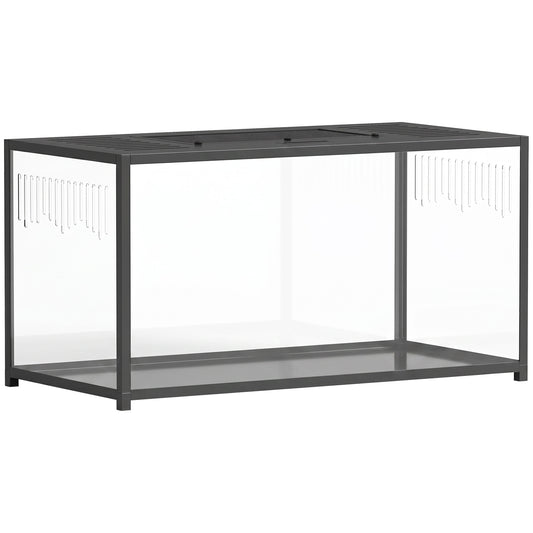 PawHut Large Hamster Cage, Chewproof Metal Rat Cage with Openable Top for Syrian Dwarf Hamster, Gerbil, 100 x 50 x 52.5 cm