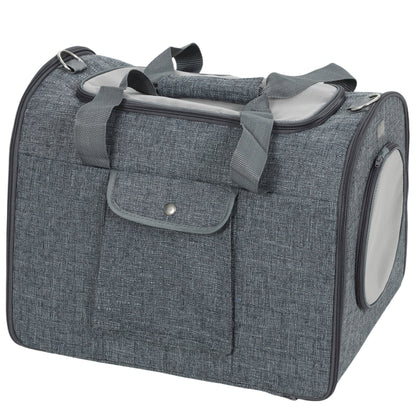 PawHut Soft Sided Cat Carrier Bag, Portable Foldable Pet Carrier with Shoulder Strap & Removable Mat for Small Pet Up to 10kg