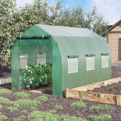 Walk in Polytunnel Greenhouse with Windows and Door for Garden, Backyard (3 x 2M)