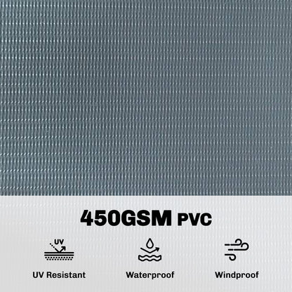 Outsunny 2Pcs Privacy Garden Screen Fence, UV Resistant Waterproof Windbreak Fencing, 35mx19cm, Grey