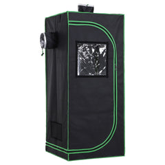 Outsunny Grow Tent Reflective Mylar Hydroponic with Adjustable Vents and Floor Tray for Indoor Plant Growing, 60 x 60 x 140 cm (24.5