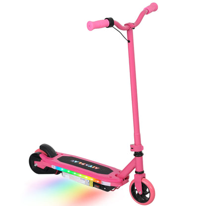 AIYAPLAY Electric Scooter for Kids 6-14 Years, with Colourful Lights, Pink