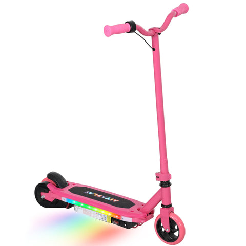 AIYAPLAY Electric Scooter for Kids 6-14 Years, with Colourful Lights, Pink