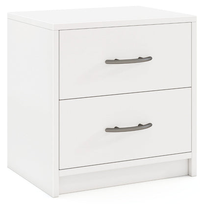 2 Drawer Nightstand with Storage for Living Room-White