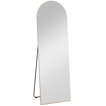 HOMCOM 150cm Arched Full Length Mirror - Gold Tone