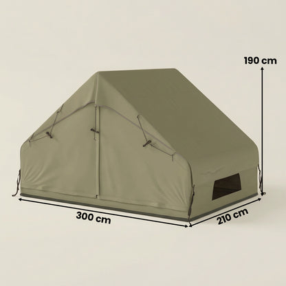 Outsunny Inflatable Tent Waterproof for Camping Blow Up Tent with Pump Carry Bag for 2-4 Person