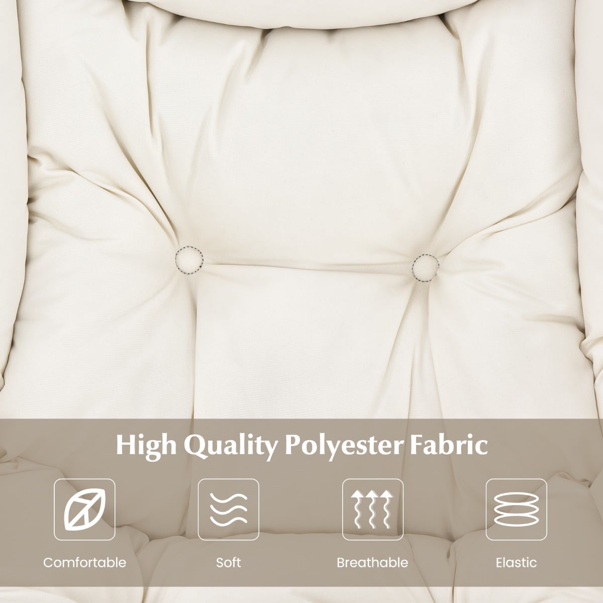 Lazy Chair with Ottoman-Beige