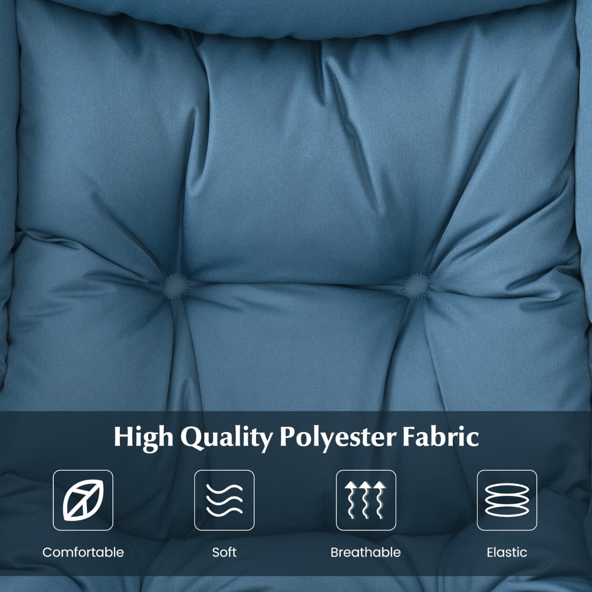 Lazy Chair with Ottoman-Navy