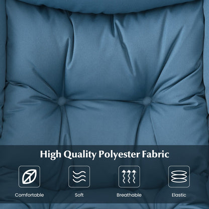 Lazy Chair with Ottoman-Navy