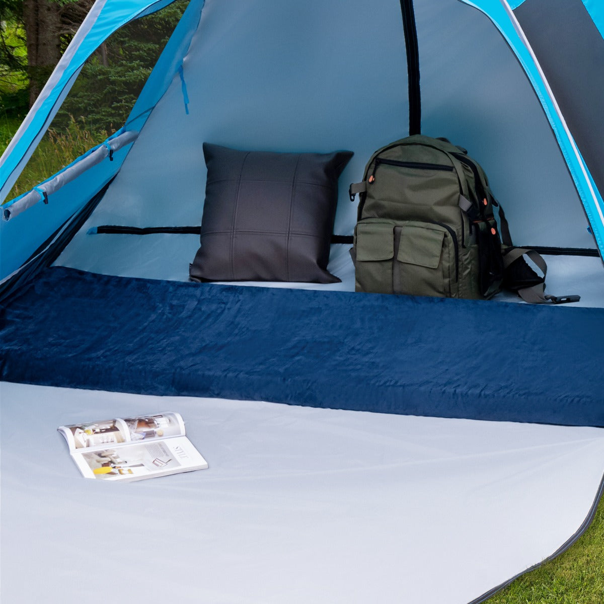 Waterproof Roll up Memory Foam Camping Mattress for Sleepover, Traveling, Hiking