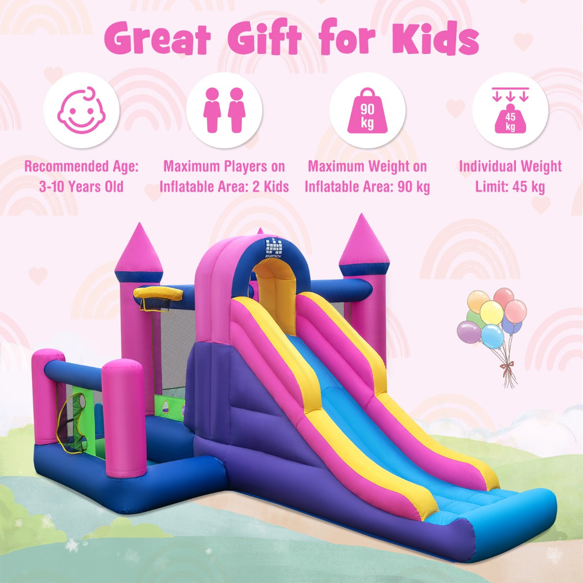 Giant Jumping Castle Blowup Bouncing House with Slide and Climbing Wall