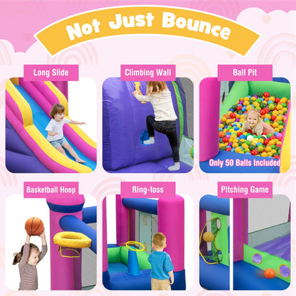 Giant Jumping Castle Blowup Bouncing House with Slide and Climbing Wall