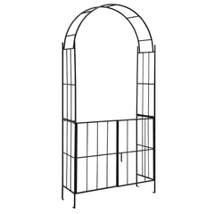 230CM Tall Heavy-Duty Metal Arbour Archway for Climbing Plant Rose Vine