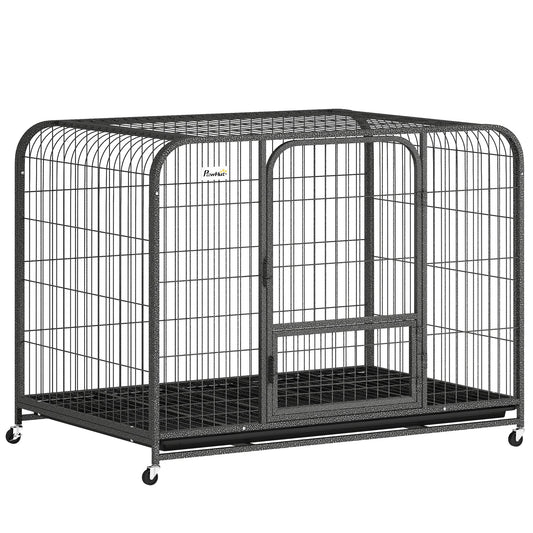 PawHut Heavy Duty Dog Crate,116 x 77 x 88 cm, Large Dog Cage for Small to Large Breeds