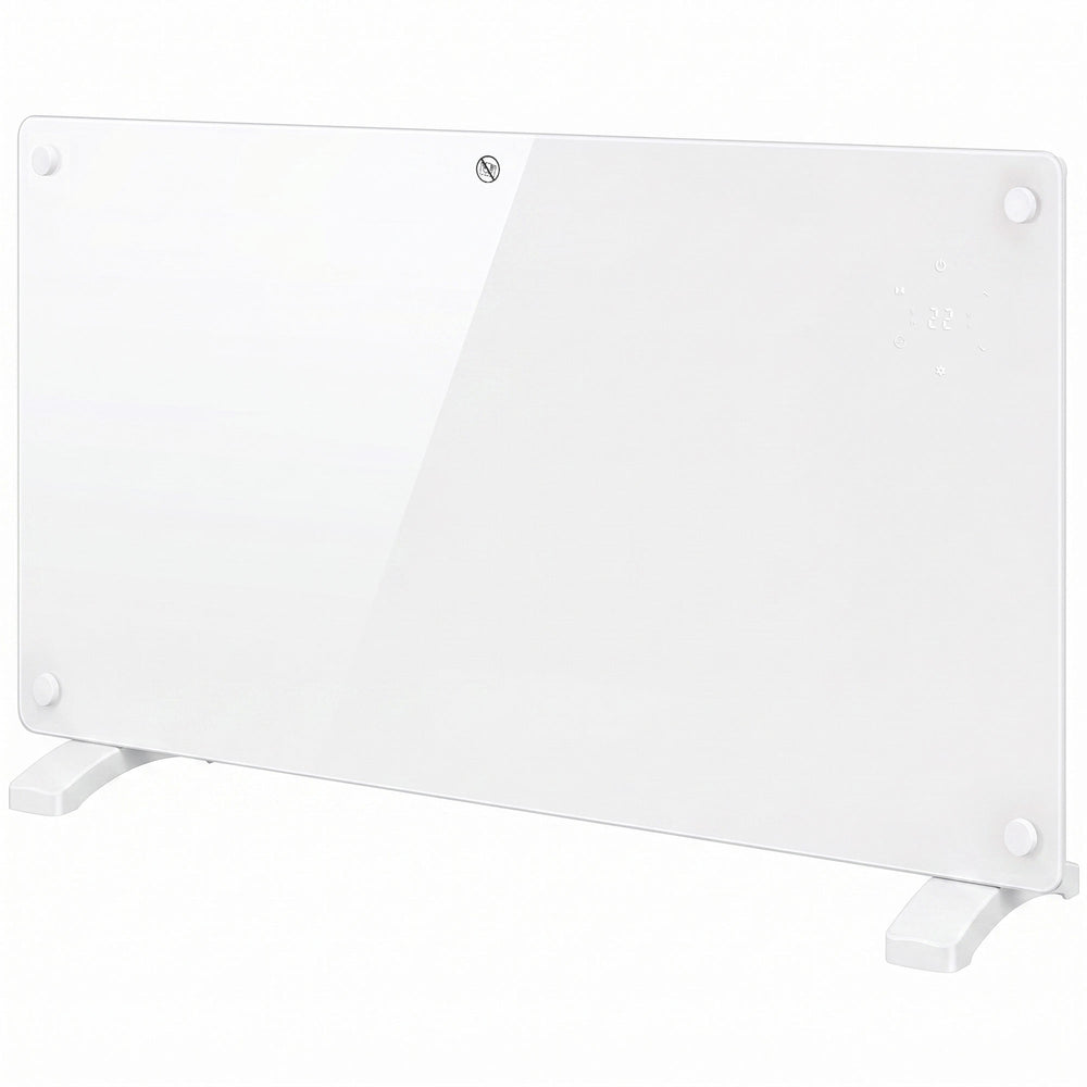 HOMCOM 1500W Smart Panel Heater Wall Mounted & Freestanding, Electric Heater with Weekly Timer, Open Window & Anti-Frost, White