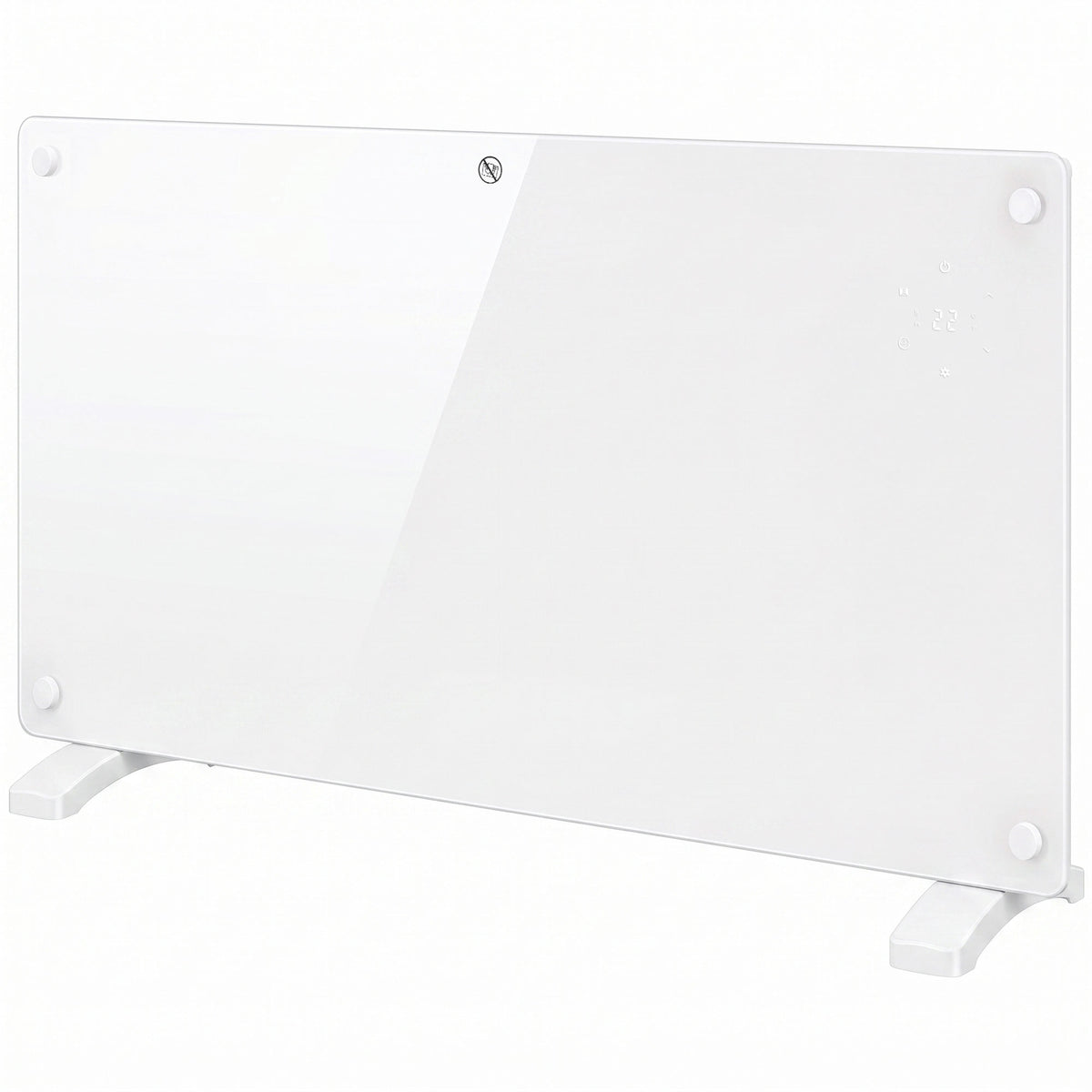 HOMCOM 1500W Smart Panel Heater Wall Mounted & Freestanding, Electric Heater with Weekly Timer, Open Window & Anti-Frost, White