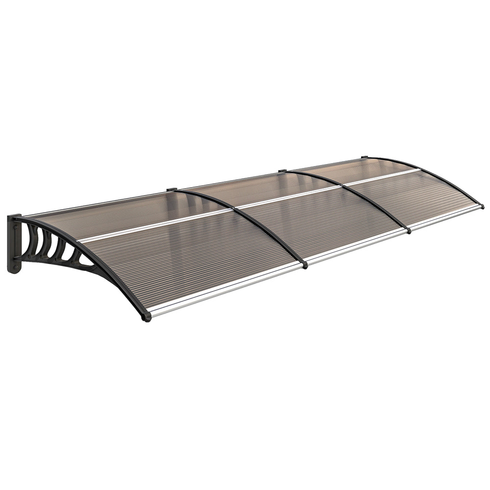 Outsunny Front Door Canopy, Outdoor Awning, Rain Shelter, 303 x 96cm , Brown