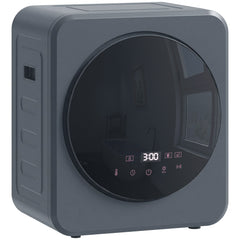 HOMCOM Vented Tumble Dryer, 4kg Front Tumble Dryer with Stainless Steel Tub, 800W Compact Freestanding Grey