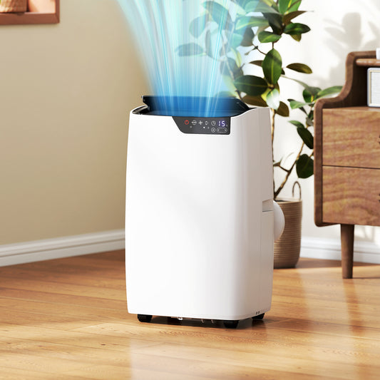HOMCOM Portable Air Conditioner 14000 BTU, 4-in-1 AC Unit with Cool, Dehumidifier, Fan, Sleep Mode, WiFi Voice Remote Control