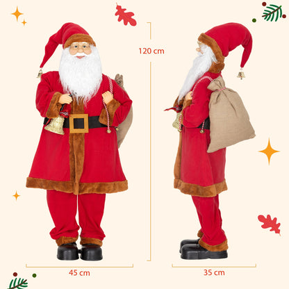 HOMCOM Singing and Dancing Santa Claus with Bell and Sack