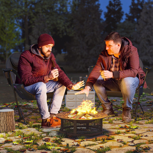 Outsunny Hammock Camping Chair Set of 2, Adjustable Back Portable Swinging Camping Chair with Cup Holder, Headrest, Padded Seat and Carry Bag for Travel Fishing Hiking, Black