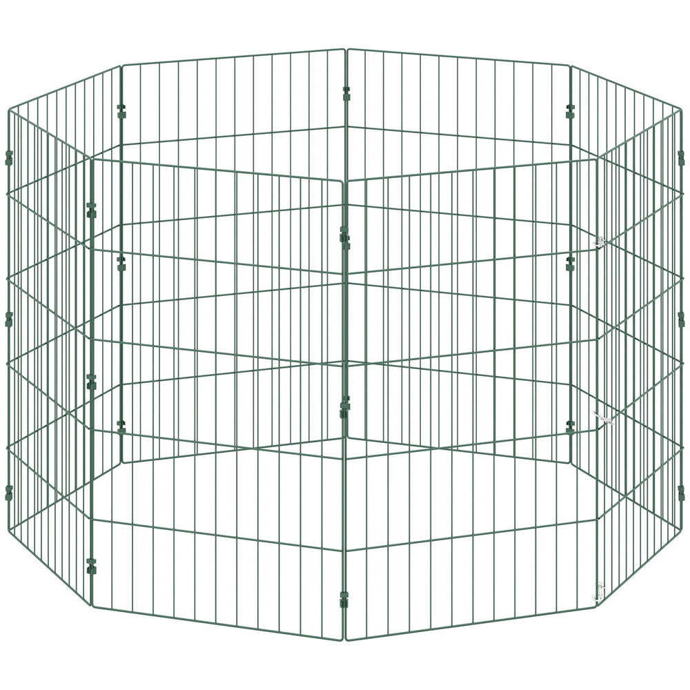 PawHut 8 Panel Pet Playpen for Medium Dogs Indoor Outdoor 80 cm Height
