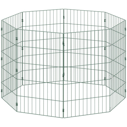 PawHut 8 Panel Pet Playpen for Medium Dogs Indoor Outdoor 80 cm Height