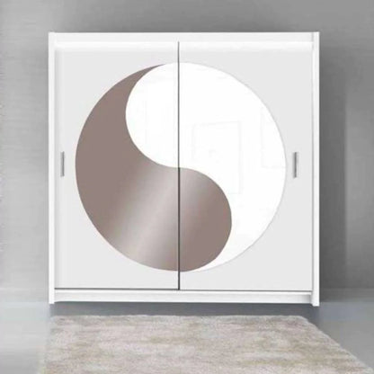 Northampton Sliding Door Mirror 203cm Wardrobe - White