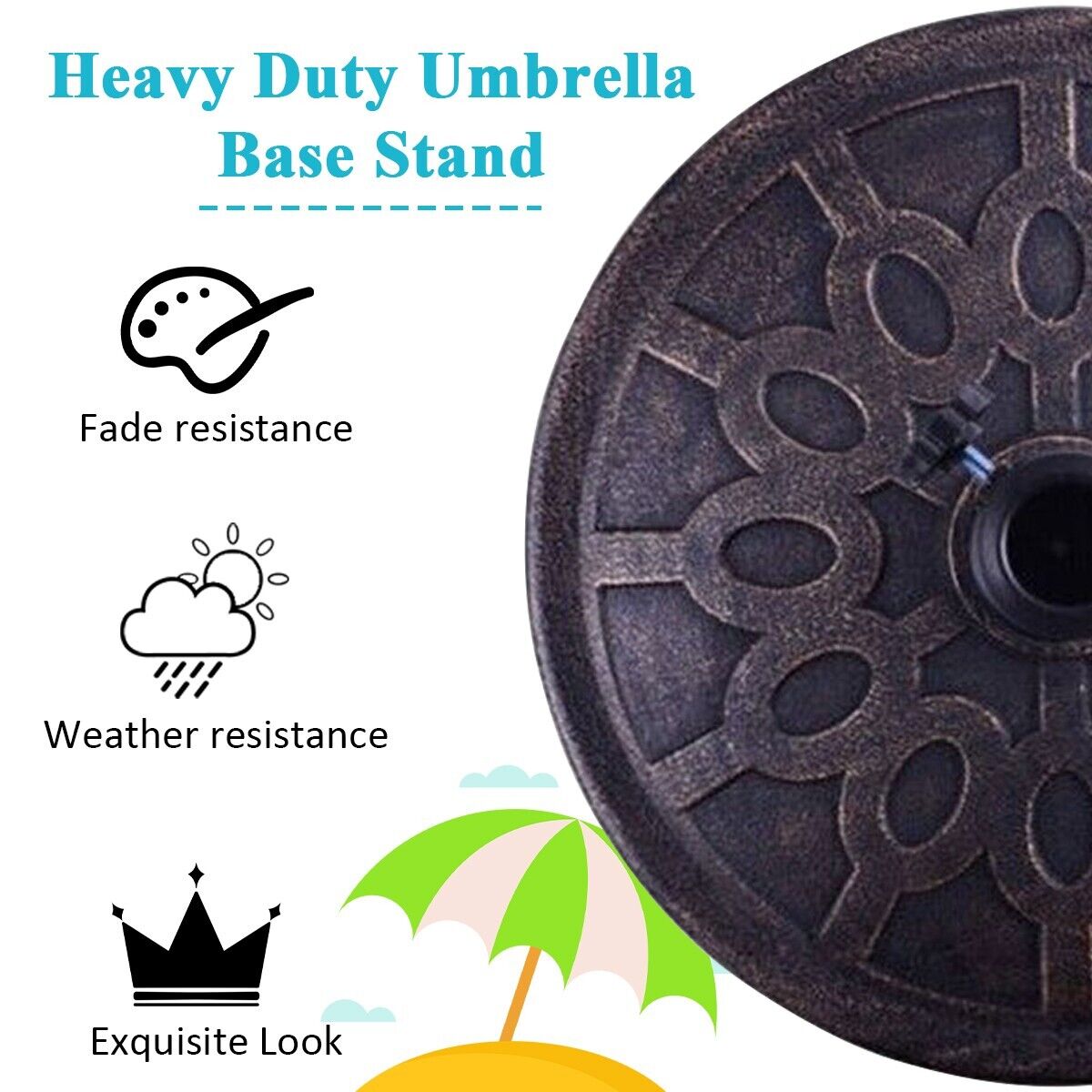 Resin Patio Umbrella Base for 38-48 mm Umbrella Pole