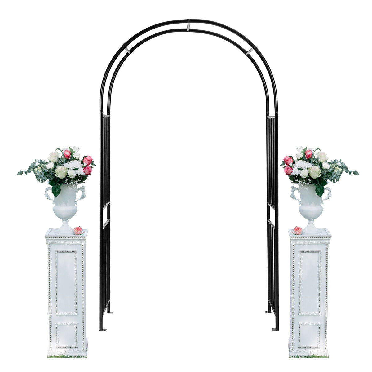 Garden Arch with Metal Frame for Rose Vines Climbing Plant