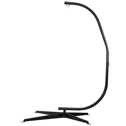 C-Shaped Hammock Chair Stand with Cross Base (without Chair)