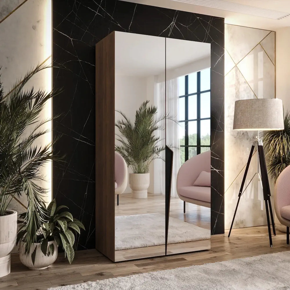 Piano III Hinged Door Wardrobe 100cm