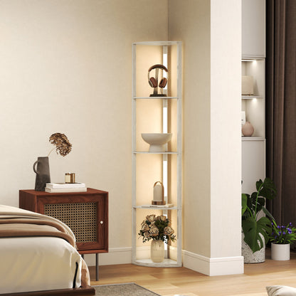HOMCOM 4-Tier Corner Floor Lamp