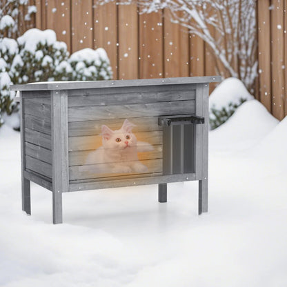 Outdoor Insulated Cat House with All-Round Insulated Styfoam-Dark Grey