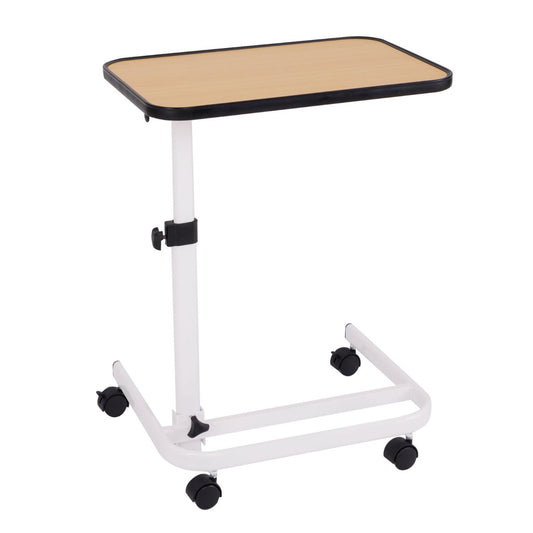 Portable Bedside Table with 9-Level Adjustable Height-Natural