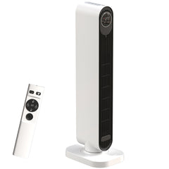 HOMCOM 2000W Ceramic Electric Heater with Fan, Timer, Oscillation - White