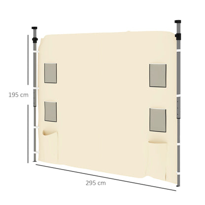 Outsunny 195 x 295cm Replacement Gazebo Sidewall - Beige