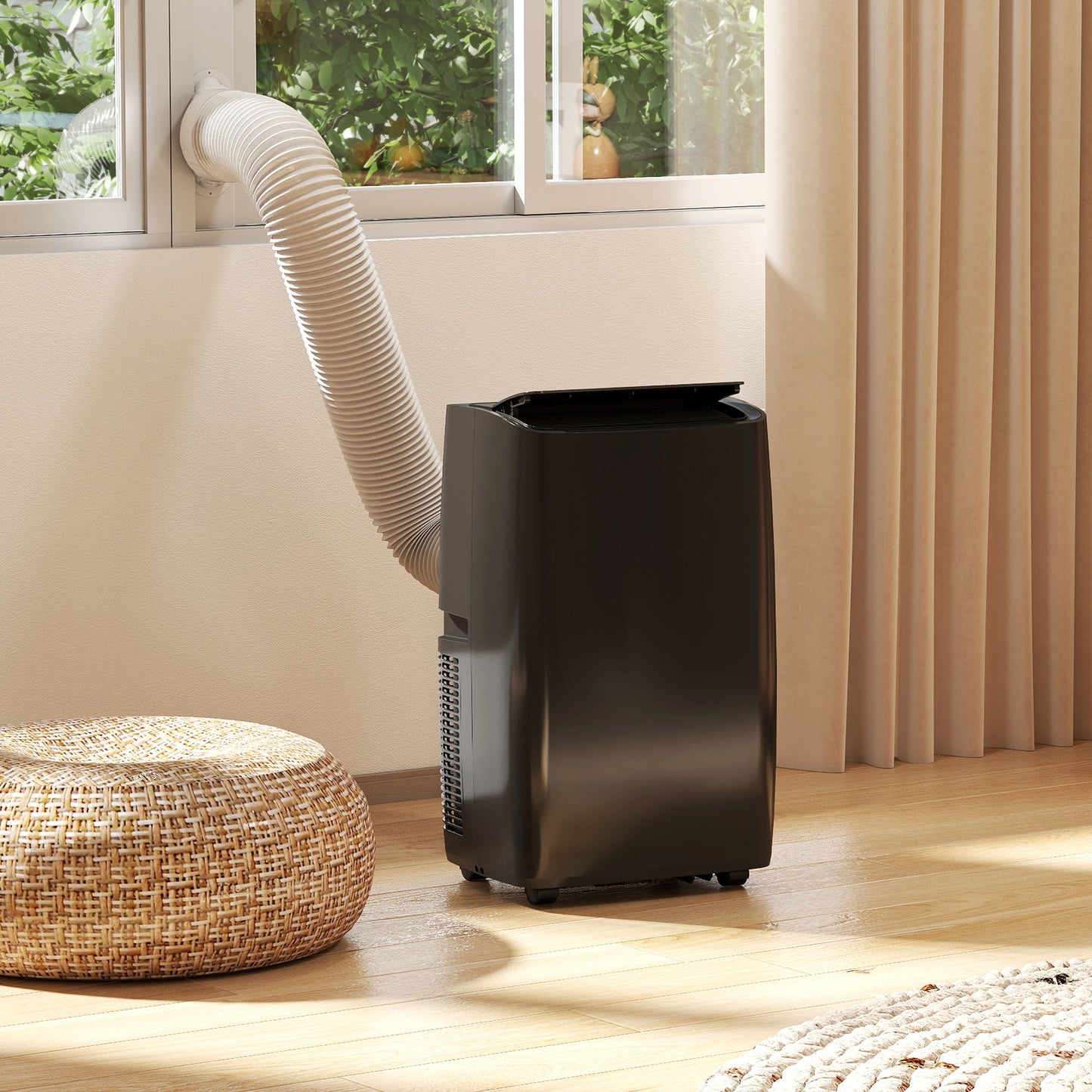 HOMCOM Portable Air Conditioner 12000 BTU, 4-in-1 Air Conditioning Unit, Dehumidifier, Cooling, Fan, Sleep Mode with 3 Speeds