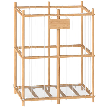 AIYAPLAY Stuffed Animal Storage Organiser, Wooden Storage Zoo with Rounded Corners for Nursery, Kids Room, Playroom, Natural