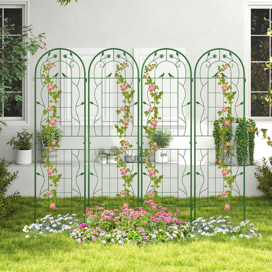 2/4 Pack Metal Garden Trellis for Climbing Plants-Set of 2