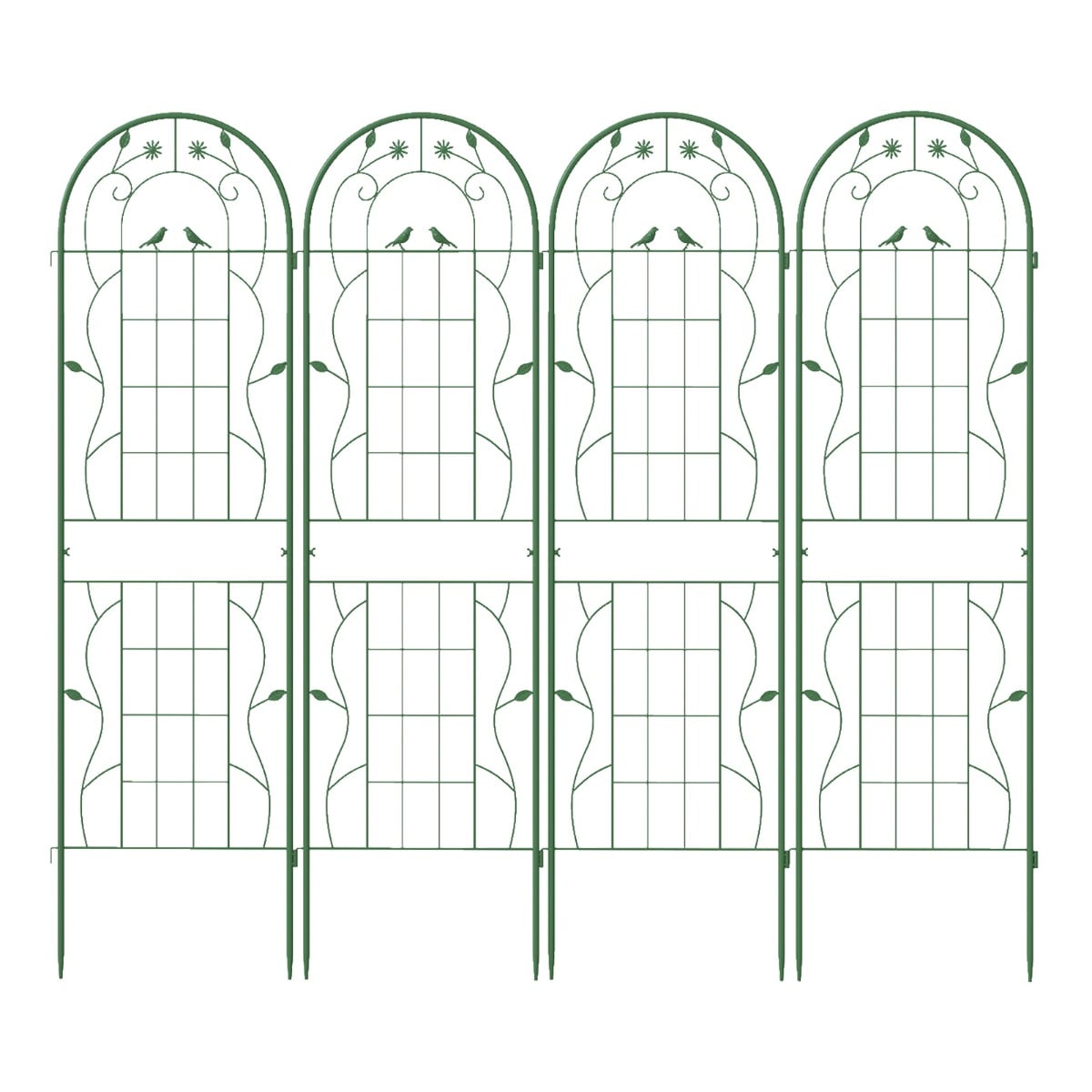 2/4 Pack Metal Garden Trellis for Climbing Plants-Set of 4