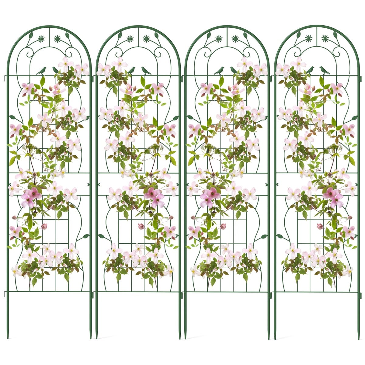 2/4 Pack Metal Garden Trellis for Climbing Plants-Set of 4