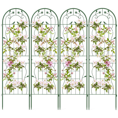 2/4 Pack Metal Garden Trellis for Climbing Plants-Set of 4
