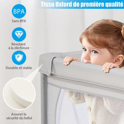 Baby Playpen with 50 Balls & 2 Doors & Breathable Net & Zipper Penguins