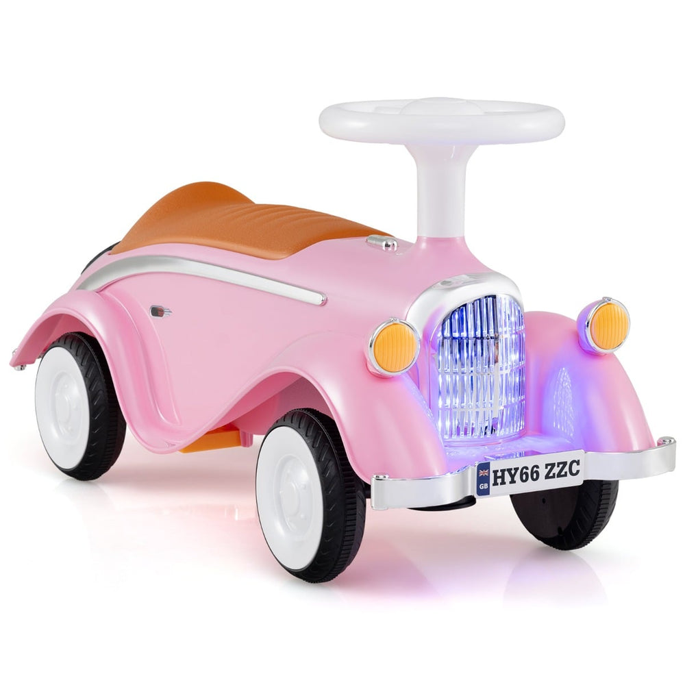 Toddler Ride on Toy with Steering Wheel for Children 19-36 Months Old-Pink